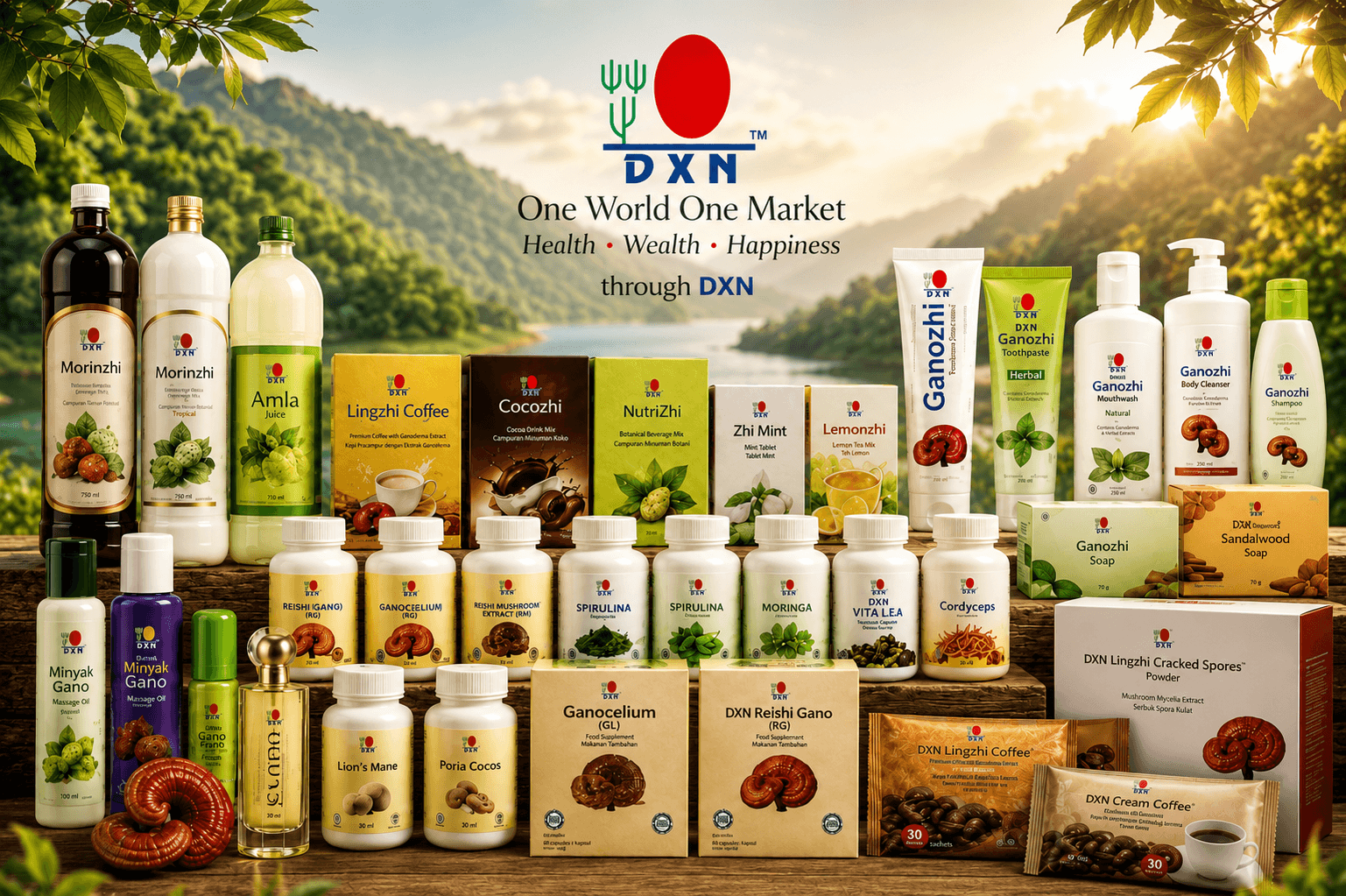 The complete range of authentic Herbal Naturals Ganoderma products