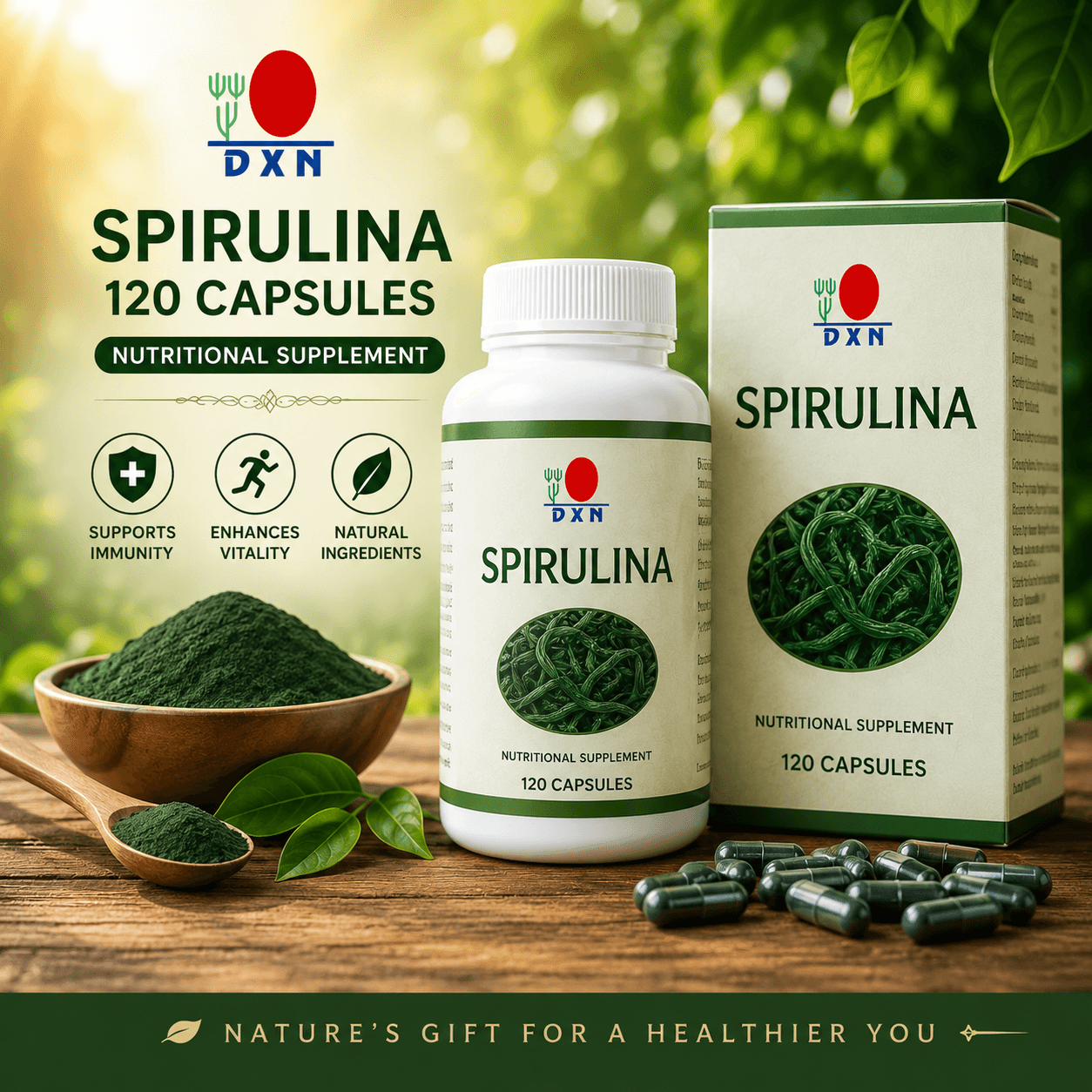 DXN Spirulia (120 Capsules)