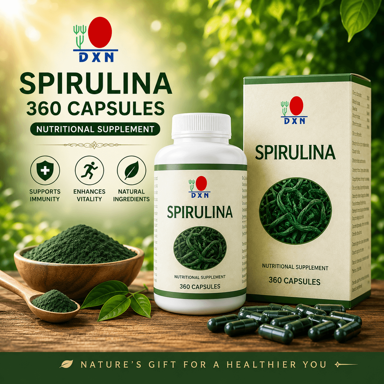 DXN Spirulia (360 Capsules)